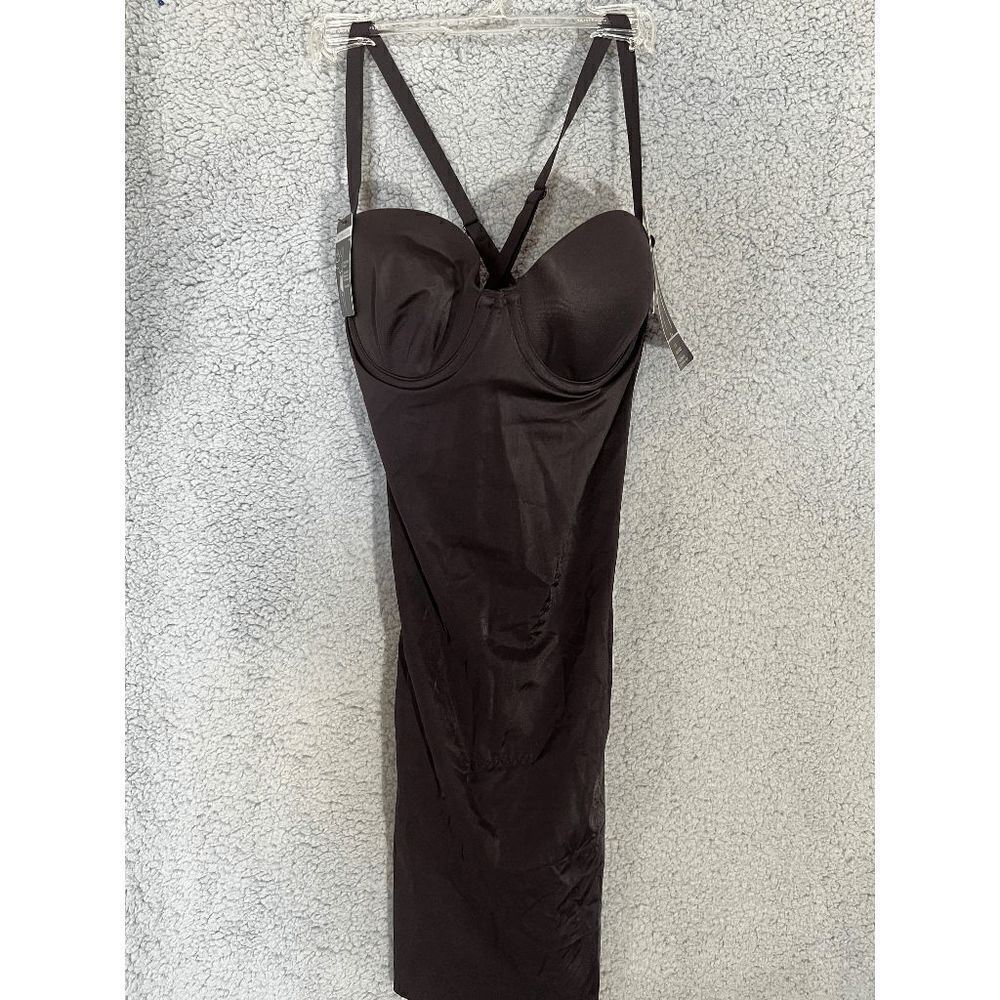 Maidenform Womens Firm Control Black Static Free Full Slip 34B
